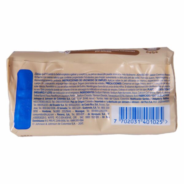 Jabón Para Bebé Avena JOHNSON´S BABY 110 G - Imagen 2
