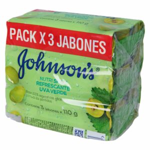 Jabón En Barra Uva Verde Tripack JOHNSON'S 330 G