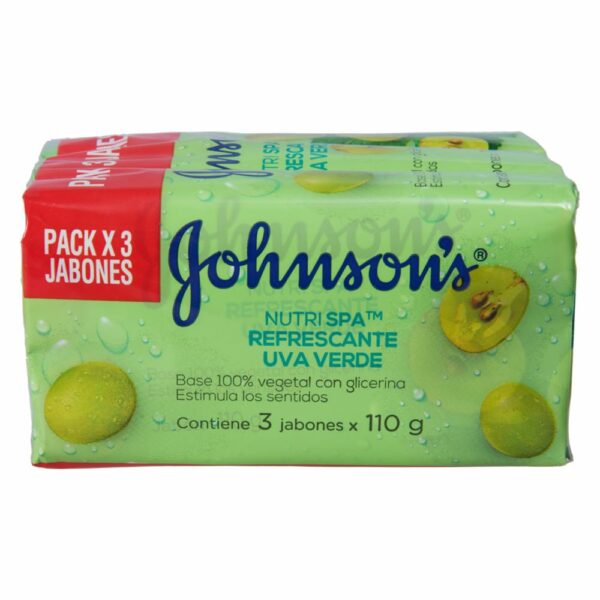 Jabón En Barra Uva Verde Tripack JOHNSON'S 330 G - Imagen 2