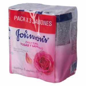 Jabón En Barra Rosas Y Sándalo Tripack JOHNSON'S 330 G