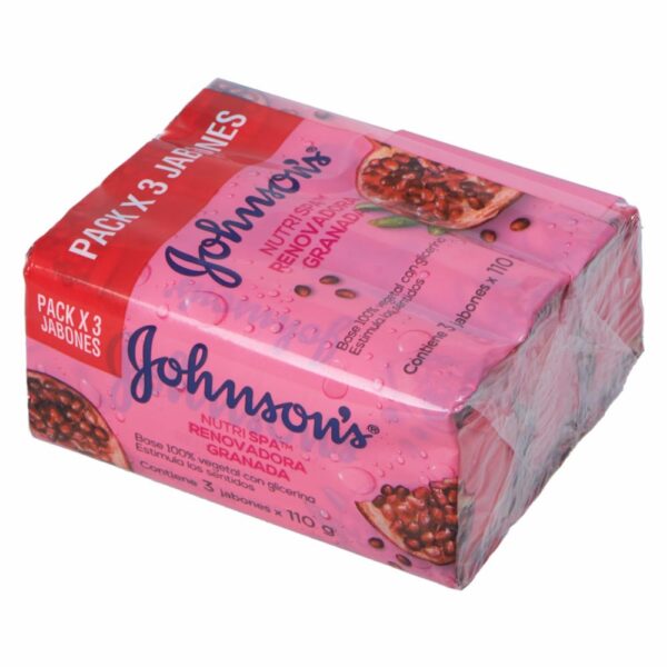 Jabón En Barra Granada Tripack JOHNSON'S 330 G - Imagen 2