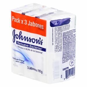Jabón En Barra Remueve Bacterias Tripack JOHNSON'S 330 G