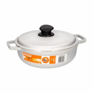 Caldero Acero Forjado Con Tapa De Vidrio IMUSA 22 Cm