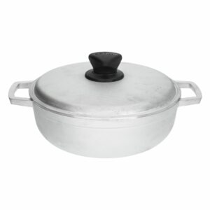 Olla Caldero Aluminio Fundido Con Tapa De Vidrio Natural Stone IMUSA 20 Cm