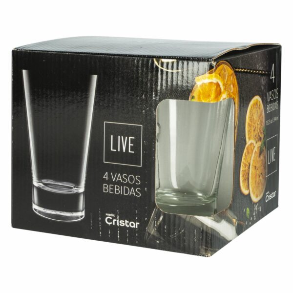 Set De Vasos London Bebidas 4  Piezas 394 Ml CRISTAR 0381EL4LIV - Imagen 3