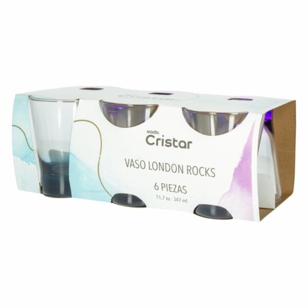 Set De Vasos London Rocks 6  Piezas 347 Ml CRISTAR 0380CF6 - Imagen 3