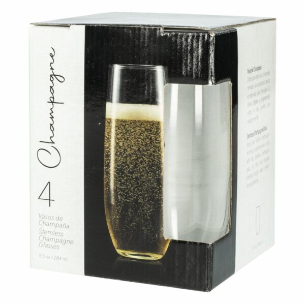 Set De Vasos Champagne 4  Piezas 284 Ml CRISTAR 0903EL4BAR - Imagen 3