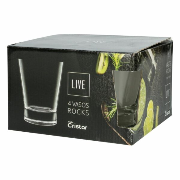 Set De Vasos London Rocks 4  Piezas 342 Ml CRISTAR 0380EL4LIV - Imagen 3