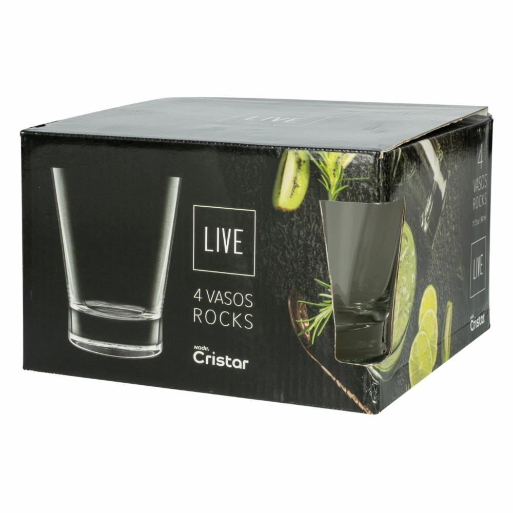 Set De Vasos London Rocks 4 Piezas 342 Ml CRISTAR 0380EL4LIV - Imagen 3