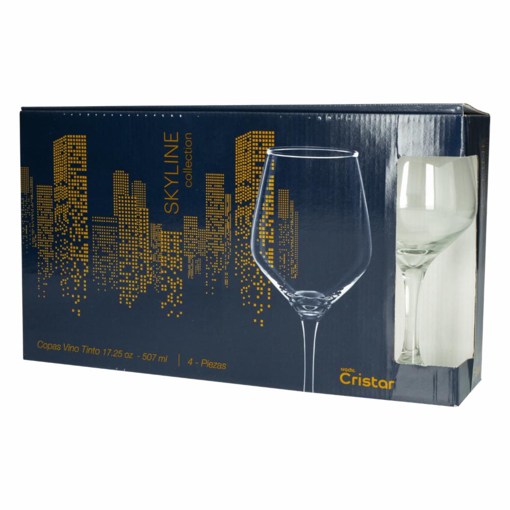 Set De Copas Agua Brunello 4 Piezas CRISTAR 5469EL4SKY - Imagen 3