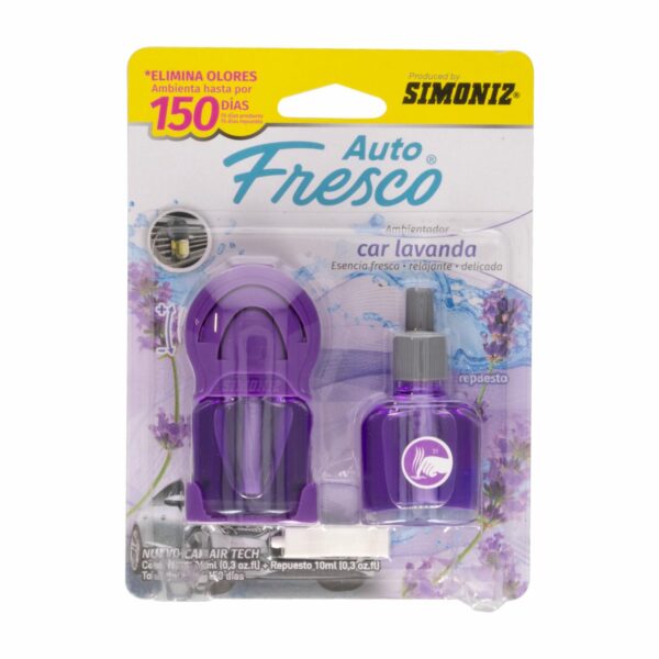 Ambientador Para Auto Fragancia Lavanda + Repuesto SIMONIZ 10 Ml