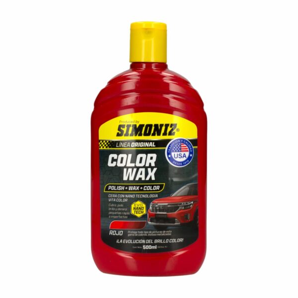Cera Automotriz Color Wax Rojo SIMONIZ 500 Ml