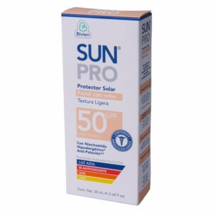 Protector Solar Facial Con Color SPF 50 Textura Ligera SUN PRO 50 Ml