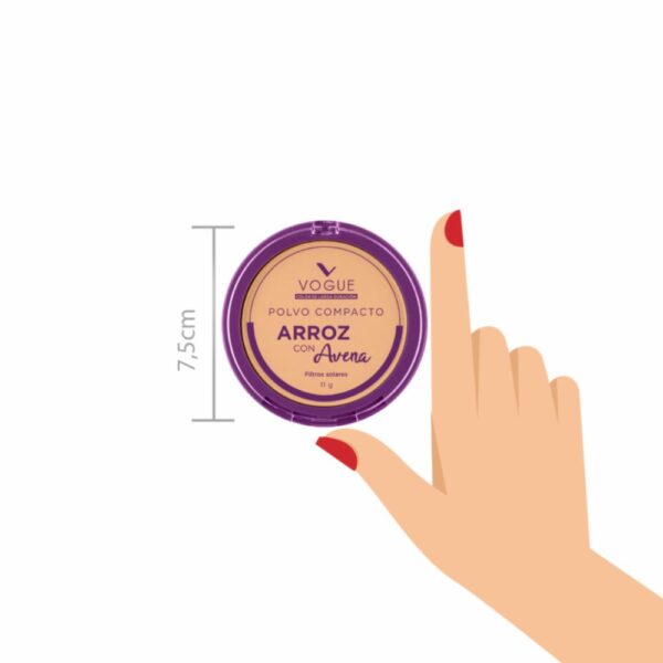 Polvo Compacto Natural Tono Gitano VOGUE - Imagen 4