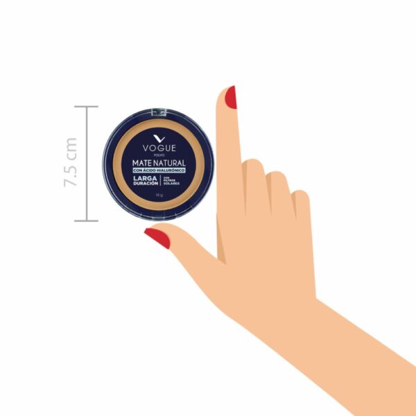 Polvo Compacto Natural Tono Arena VOGUE - Imagen 4
