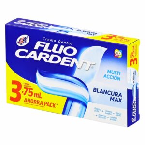 Crema Dental Mulltiaxión Blancura Max Ahorra Pack FLUO CARDENT 3 X 75 ML