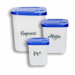 Set De Recipientes Para Despensa Con Tapa NOVEDADES 3 Piezas