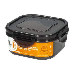 Repostero Cuadrado Hermético Keep Go Color Humo FREE HOME 250 Ml