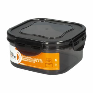 Repostero Cuadrado Hermético Keep Go Color Humo FREE HOME 650 Ml