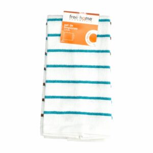 Toallas De Cocina Monti Turquesa Con Café FREE HOME X 2 Uds