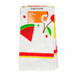Toallas De Cocina Monti Estampado Fruit FREE HOME X 3 Uds