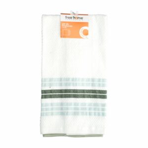 Toallas De Cocina Chef Blanco Con Verde FREE HOME X 2 Uds