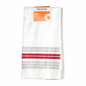 Toallas De Cocina Chef Blanco Con Gris FREE HOME X 2 Uds