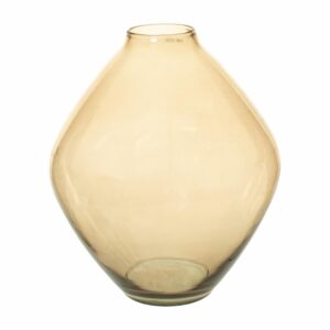 Florero Decorativo Rombo Bonaire Ámbar Oscuro OTÚN Mediano