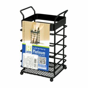 Porta Cubiertos Platinun Negro REJIPLAST 1 Pieza