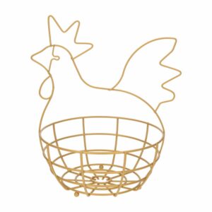 Canasta De Huevos Diseño Gallina Dorado REJIPLAST 1 Pieza