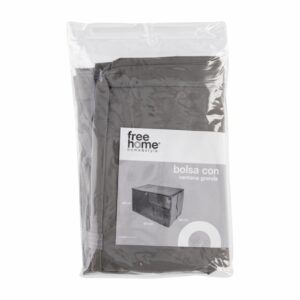 Bolsa Con Ventana Grande Gris FREE HOME 60x48x40 Cm
