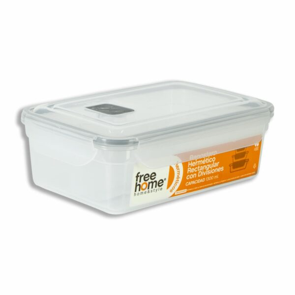Repostero Rectangular Con Divisiones FREE HOME 1300 Ml