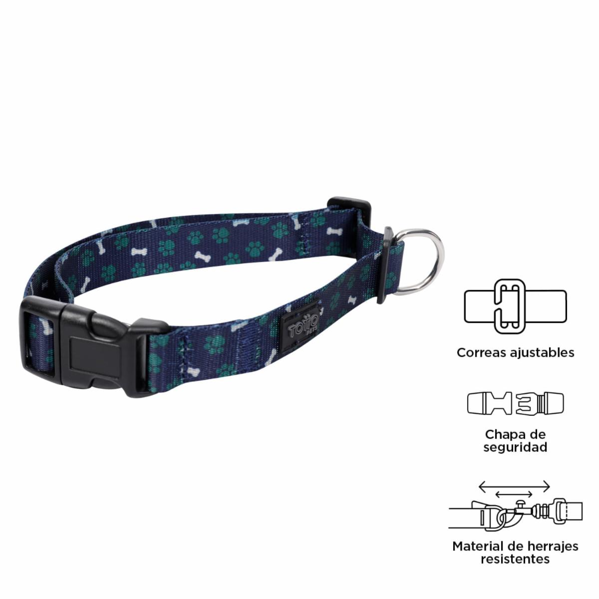 Collar De Mascota Ajustable Mylu TOTTO PET´S Talla Mediano