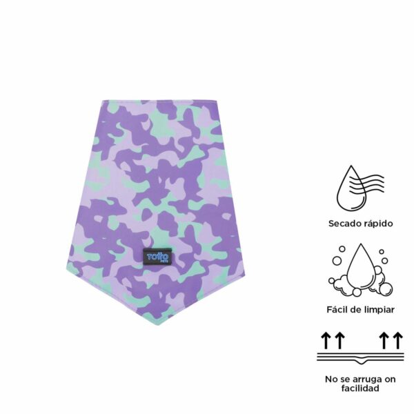 Pañuelo De Mascota Color Menta Doble Faz Reversible TOTTO PET´S Talla Pequeño - Imagen 5