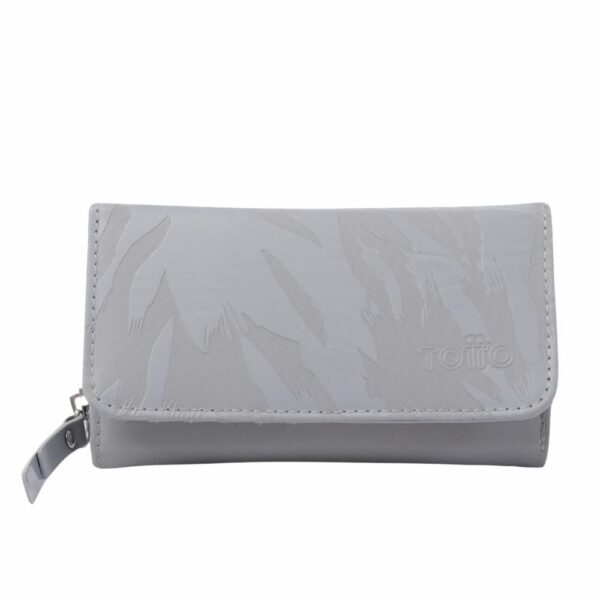 Billetera De Mujer Gris TOTTO Karasu