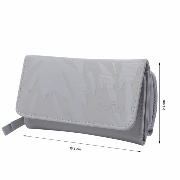 Billetera De Mujer Gris TOTTO Karasu - Imagen 2