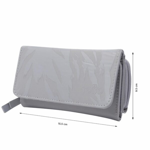 Billetera De Mujer Gris TOTTO Karasu - Imagen 2