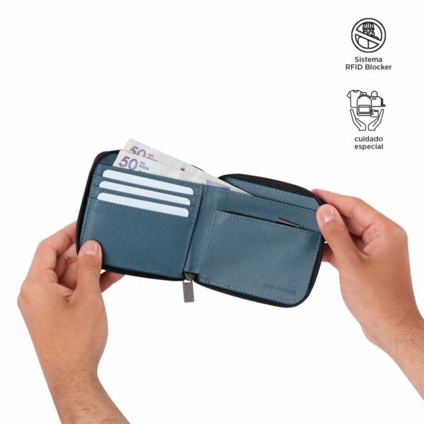 Billetera De Hombre Gris TOTTO Dunna - Imagen 3