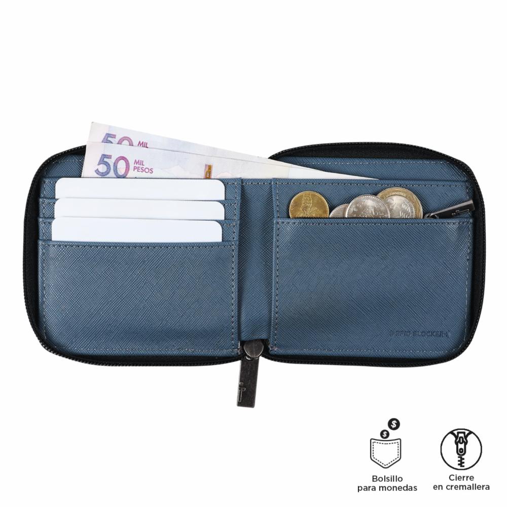 Billetera De Hombre Gris TOTTO Dunna - Imagen 4