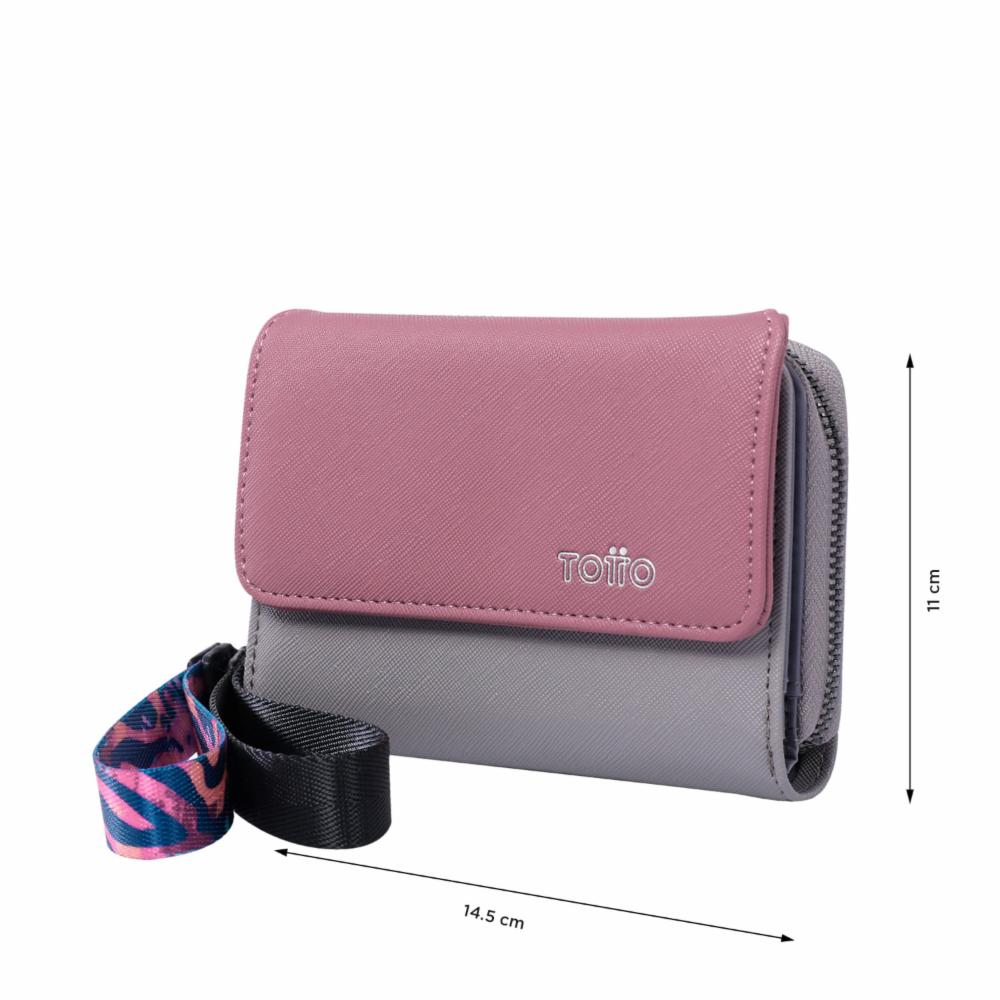 Billetera De Mujer Rosado TOTTO Cancri - Imagen 2