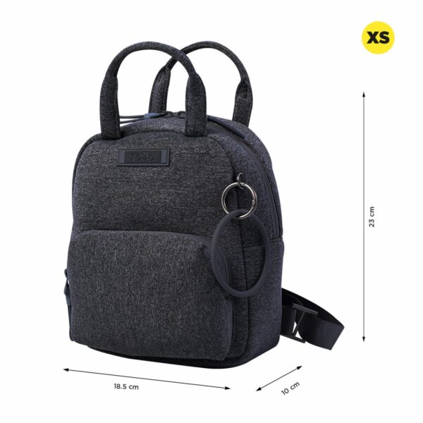 Mochila Mini Negro TOTTO Megumi Xs - Imagen 2