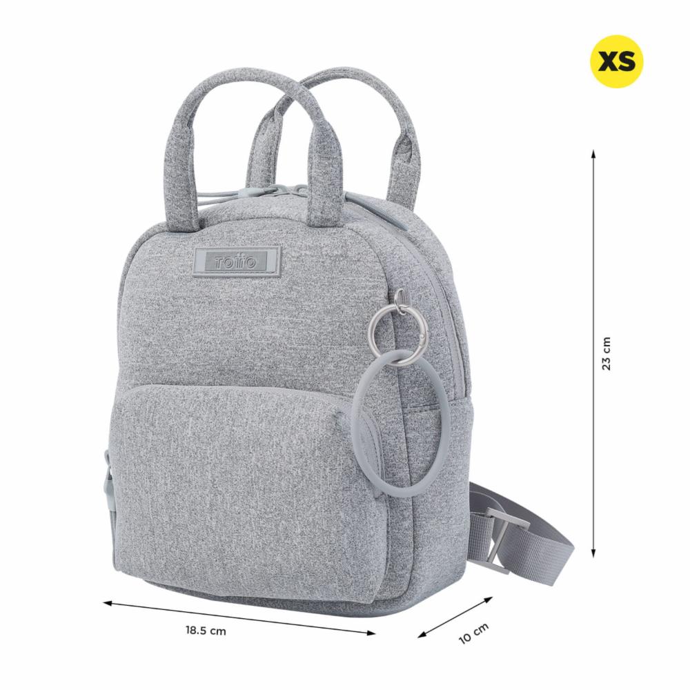 Mochila Mini Gris TOTTO Megumi Xs - Imagen 3