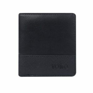 Billetera De Hombre Negro TOTTO Saffiano Due
