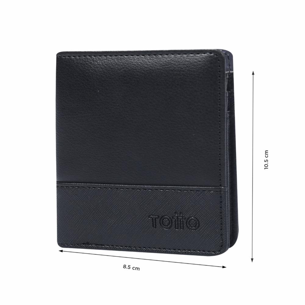 Billetera De Hombre Negro TOTTO Saffiano Due - Imagen 2