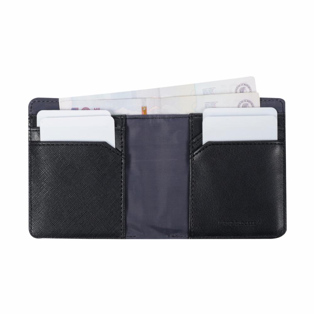 Billetera De Hombre Negro TOTTO Saffiano Due - Imagen 4