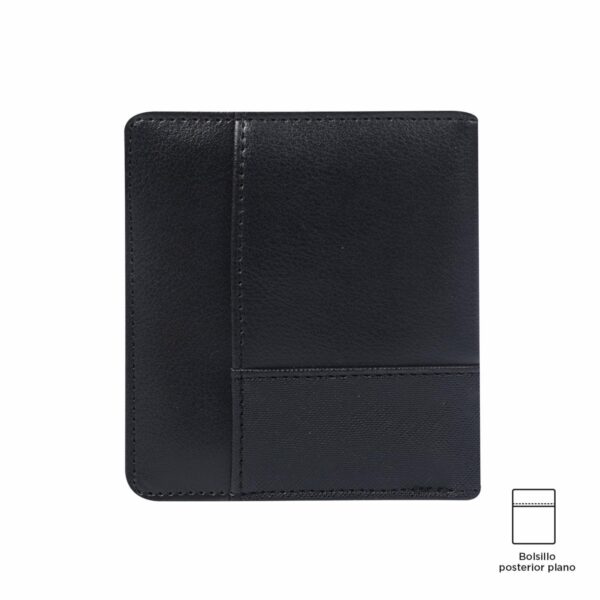 Billetera De Hombre Negro TOTTO Saffiano Due - Imagen 5