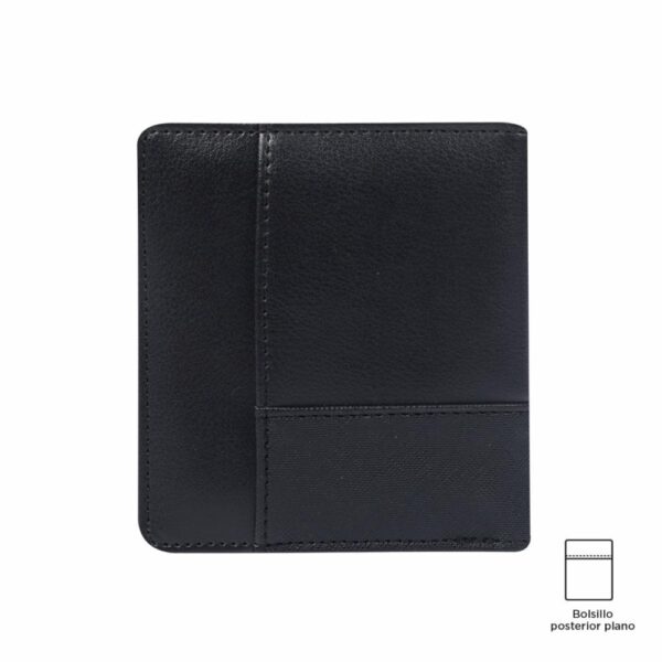 Billetera De Hombre Negro TOTTO Saffiano Due - Imagen 5