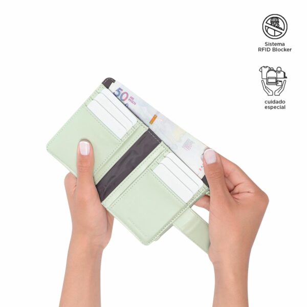 Billetera De Mujer Verde TOTTO Dull S - Imagen 3