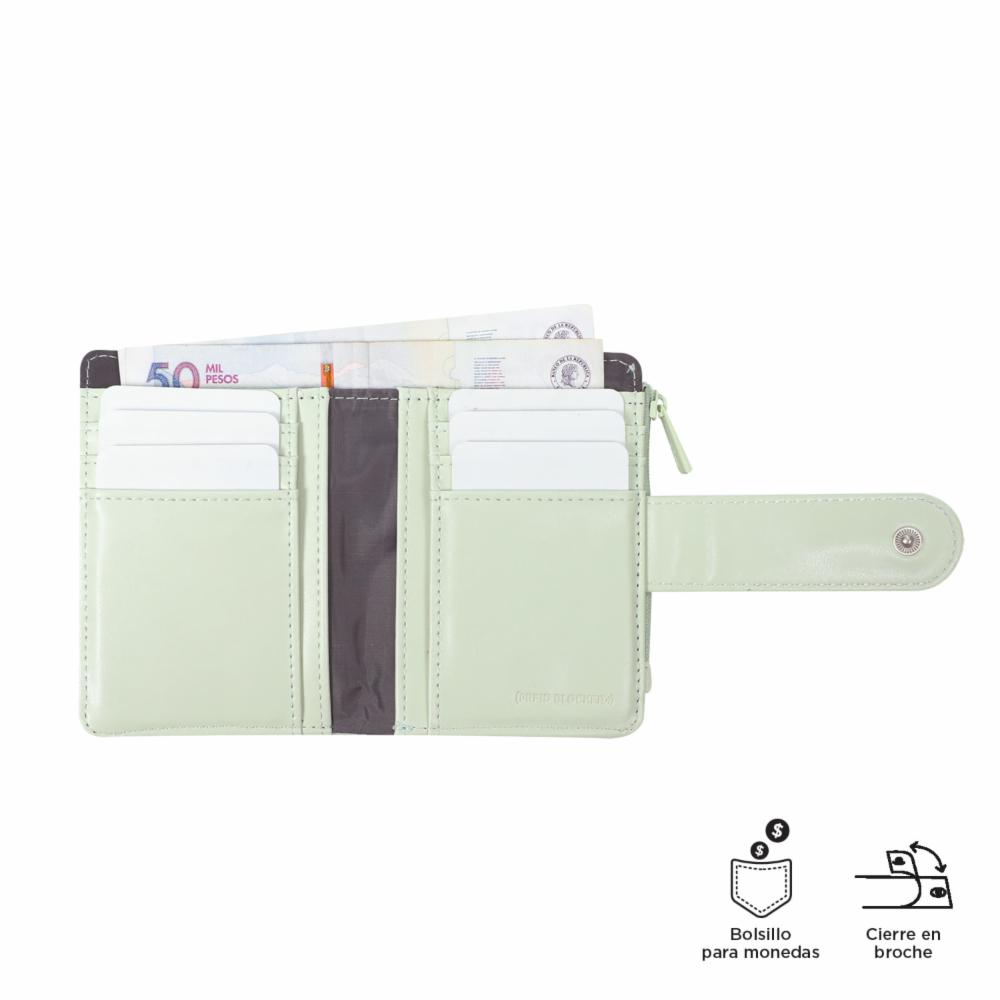Billetera De Mujer Verde TOTTO Dull S - Imagen 4
