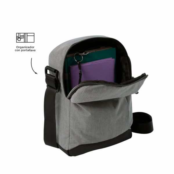 Bolso Para Hombre Gris TOTTO Hexa - Imagen 3